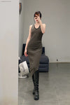 marc le bihan sleeveless dress 2841 E23 ACIER